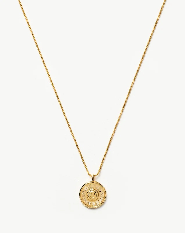 Good Vibes Sunshine Medallion Pendant Necklace