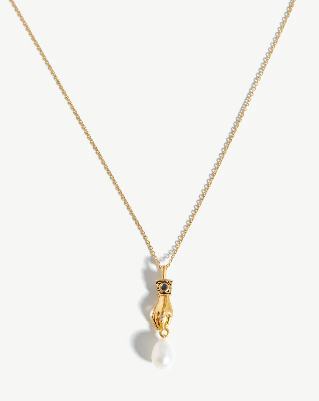 Harris Reed Fine Handpicked Necklace | 14k Solid Gold/Pearl & Diamond