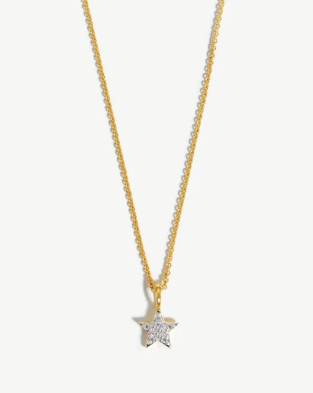 Pave Star Charm Necklace | 18k Gold Vermeil/Cubic Zirconia