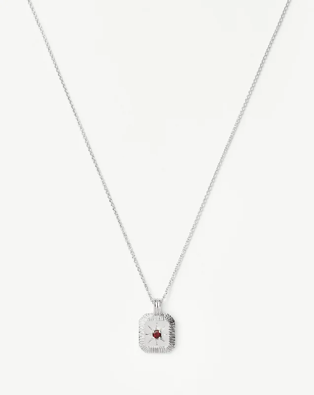 January Birthstone Pendant Necklace | Garnet/January