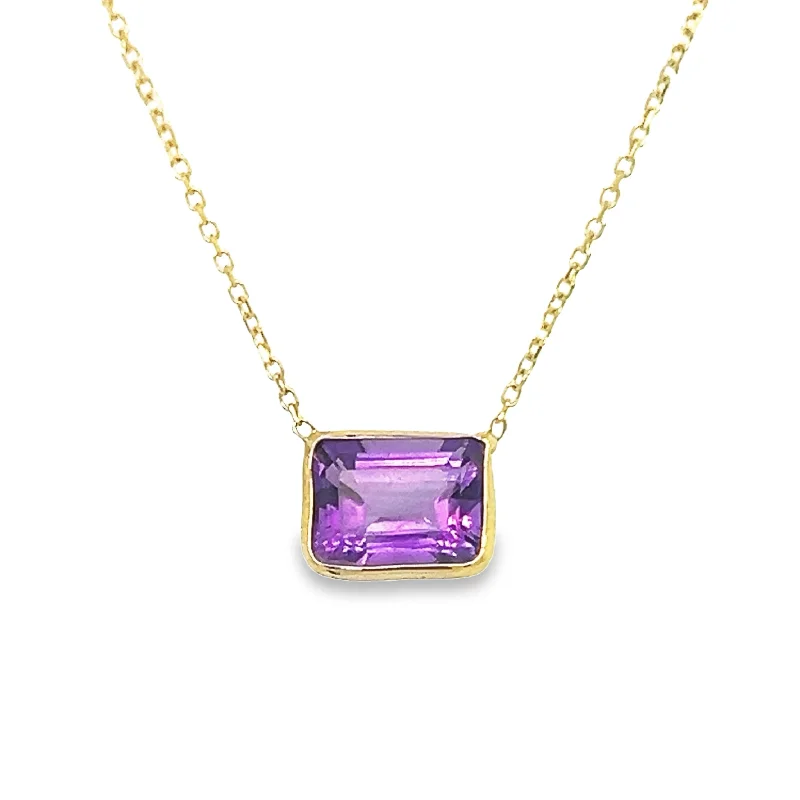 Yellow Gold Amethyst Pendant