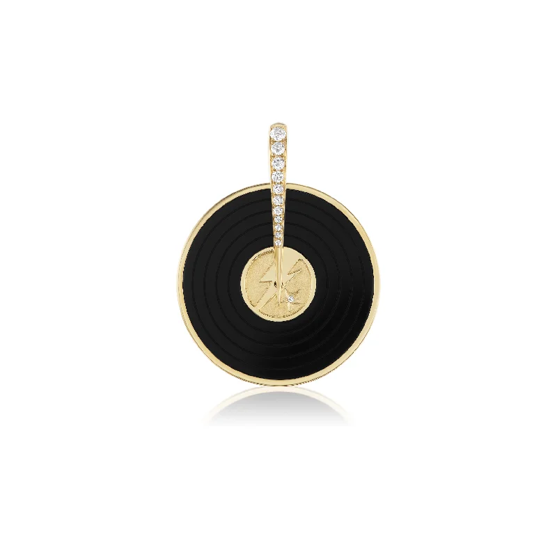 Spinning Record Pendant