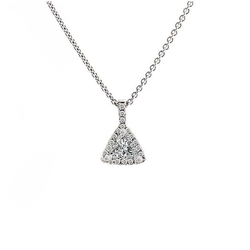 Aura Collection Triangle Diamond Pendant, 0.38 total carat