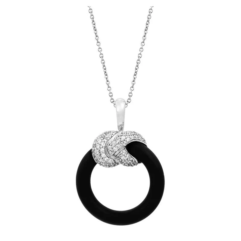 Ariadne Collection Black Italian Rubber Pendant