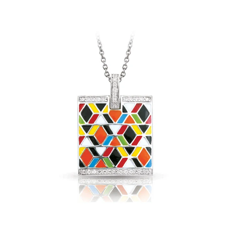 Forma Collection Multicolored Italian Enamel Pendant