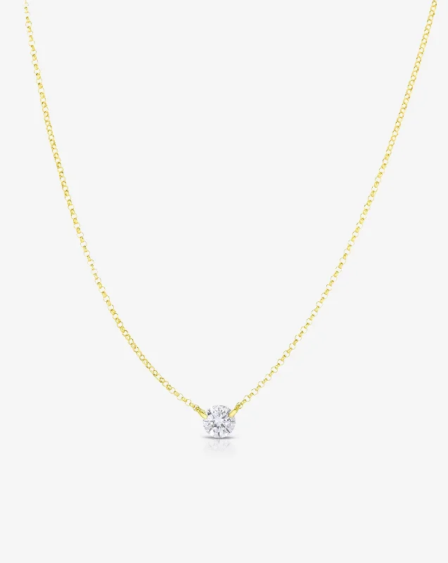 Half Carat Floating Diamond Necklace