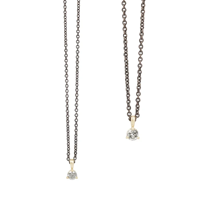 Salt + Pepper Diamond Necklace