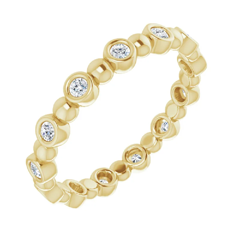 3.25mm 14K Yellow Gold 1/4 CTW Diamond Bezel Set Eternity Band