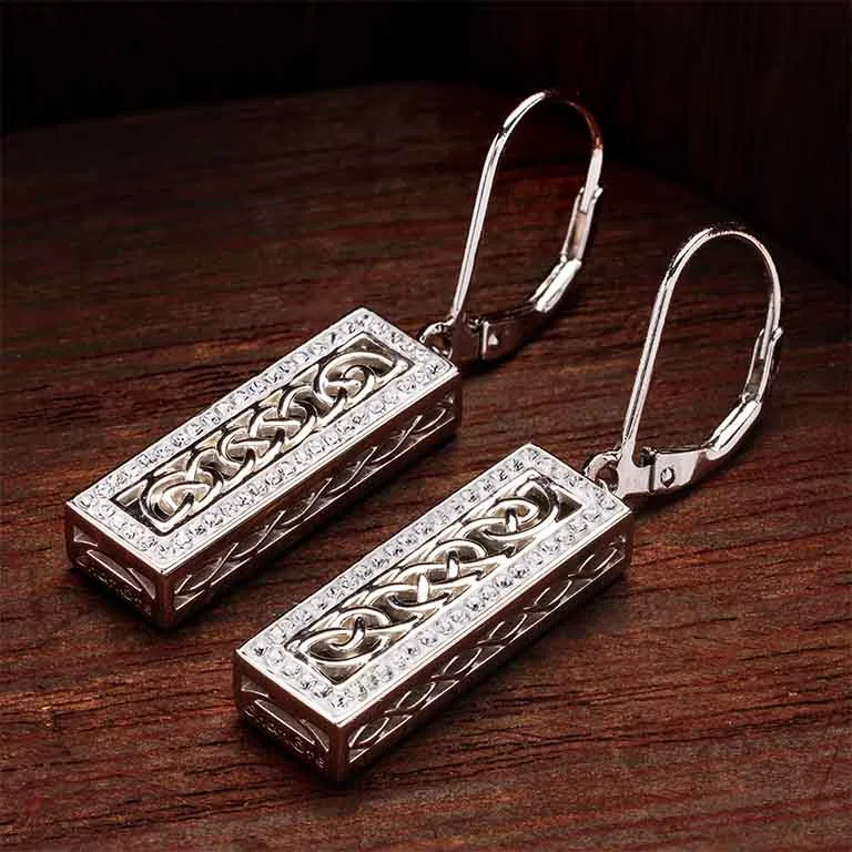 Celtic Ingot Sterling Silver Earrings