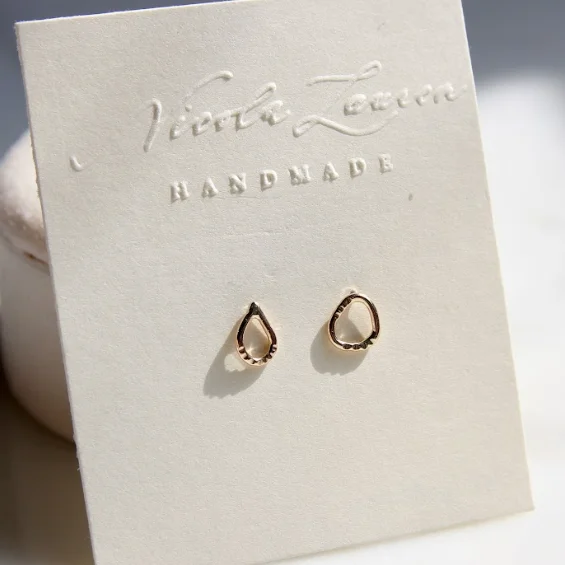 Geo Stud Earrings, Tear and Soft Triangle