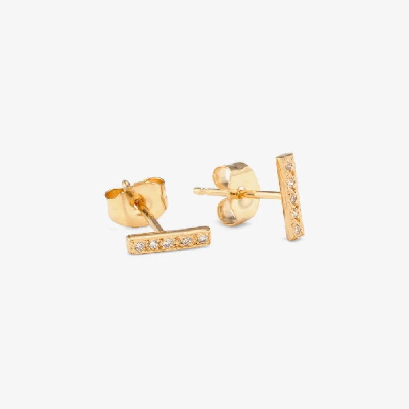 Diamond Bar Earrings