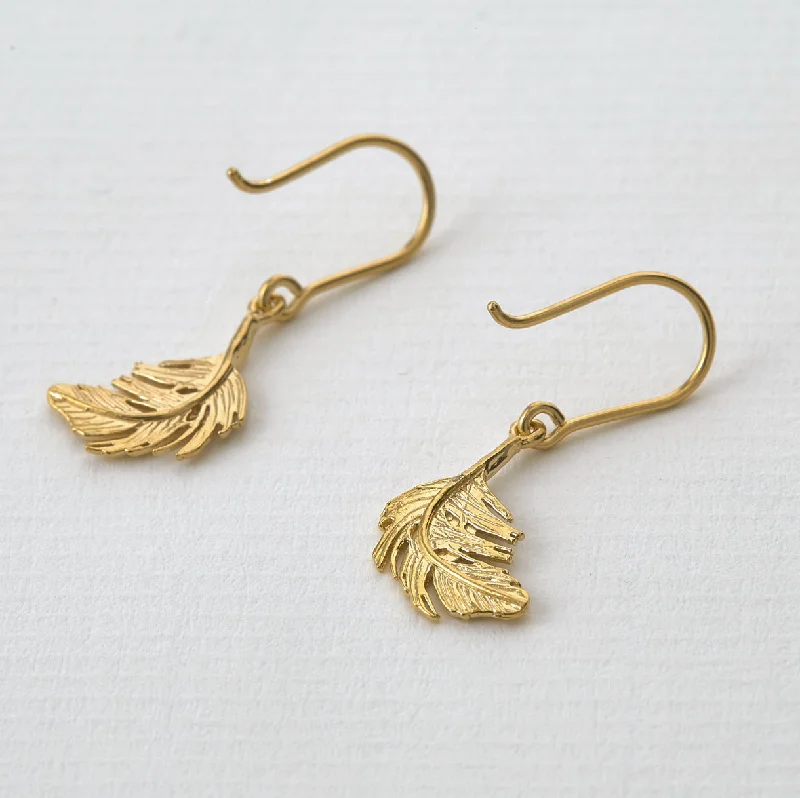 Little Feather Drop Earrings