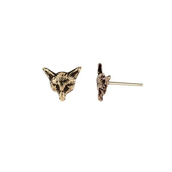 Fox 14k Gold Earrings