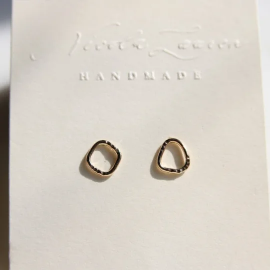 Geo Stud Earrings, Diamond and Triangle