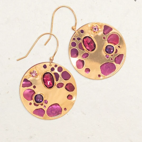 Ocean Depths, Pink Sunset Earrings