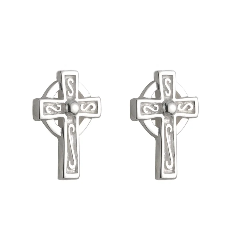 Communion Celtic Cross Earrings