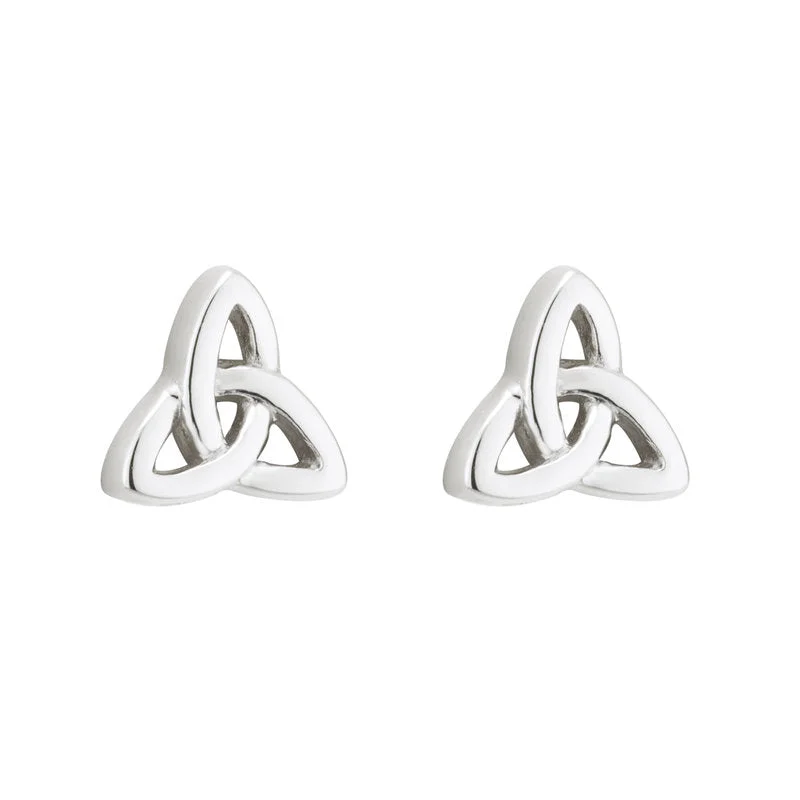 Sterling Silver Trinity Knot Stud Earrings