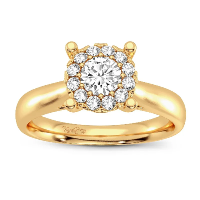 14K YELLOW GOLD 0.25 CTW Round promise Ring