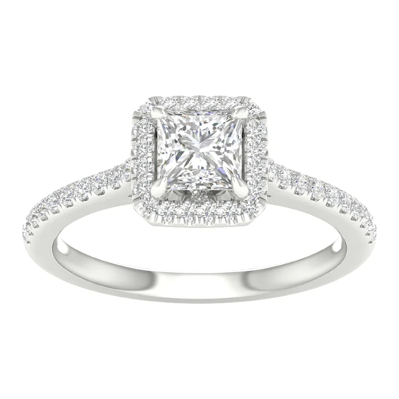 14K White Gold 1.25 CTW Princess Lab-Grown Diamond Ring