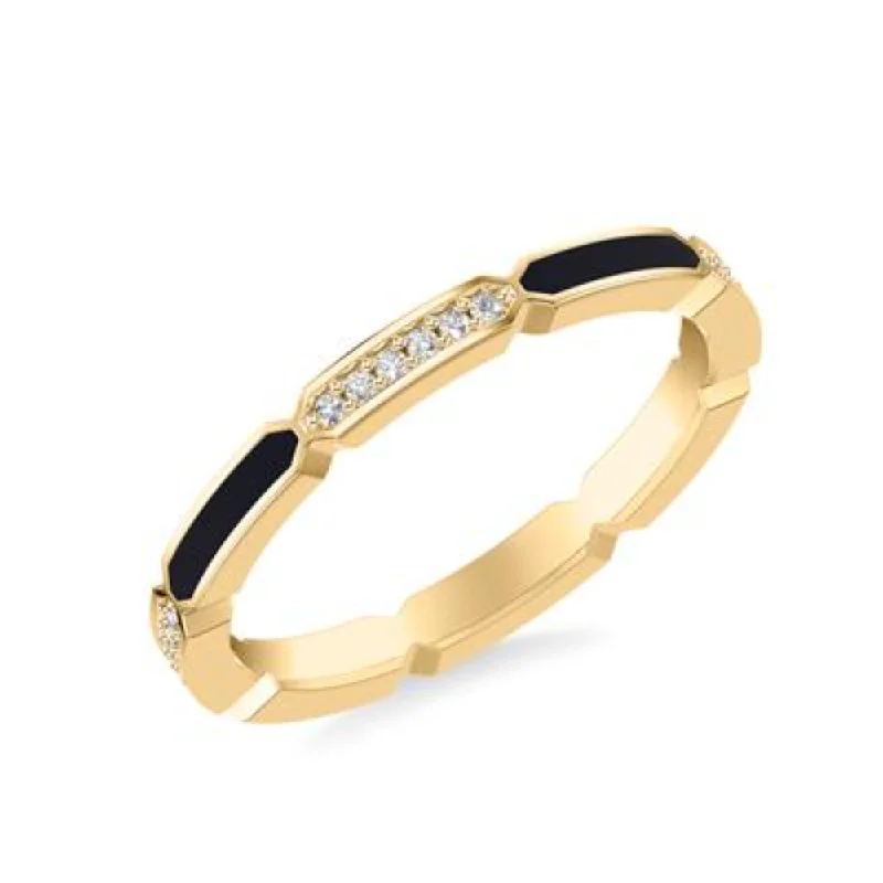 14k Contemporary Diamond Wedding Band