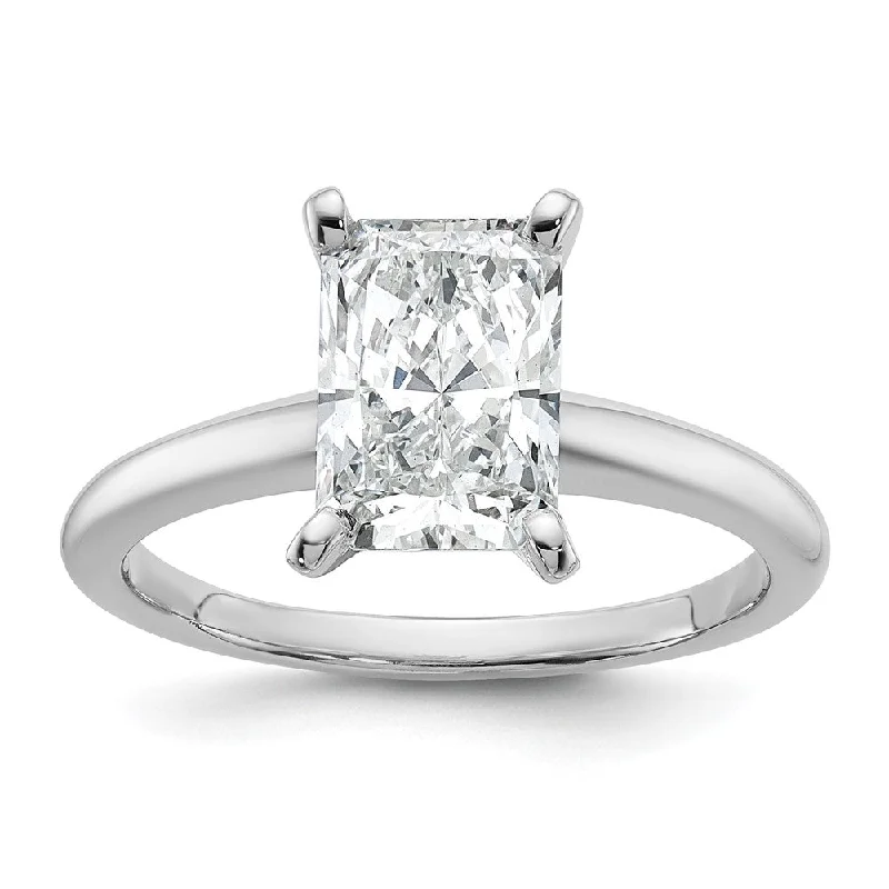 14k White Gold Lab-Grown 1.50 ctw Diamond Radiant Ring