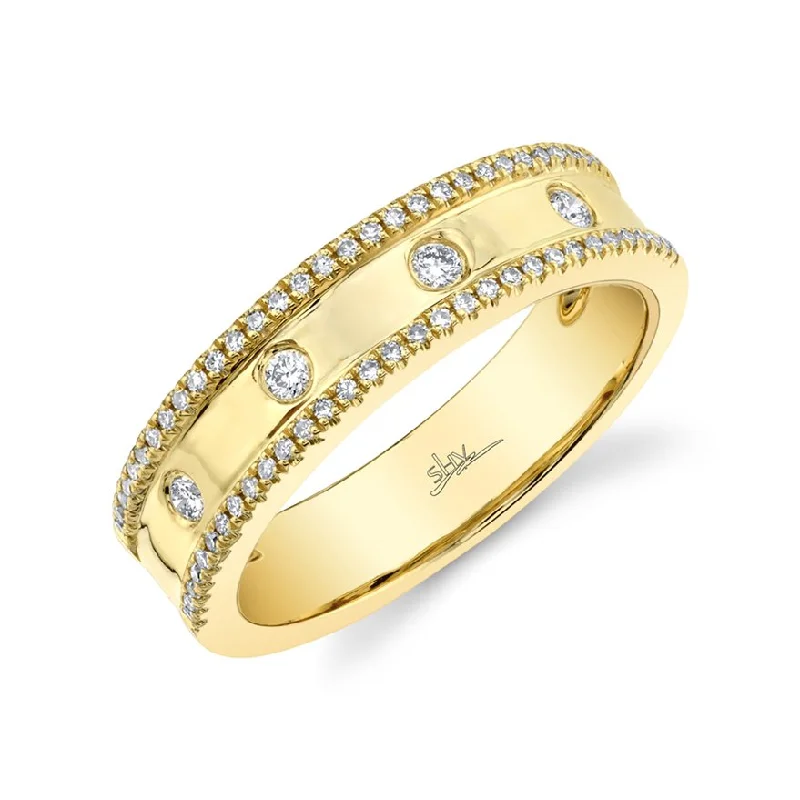 14KT GOLD 0.23 CTW DIAMOND ACCENT RING