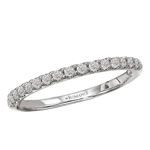 14KT White Gold 1/3 CTW Diamond 16 Stone Band