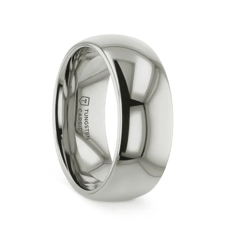 ARLINGTON Domed White Tungsten Ring - 2mm - 12mm