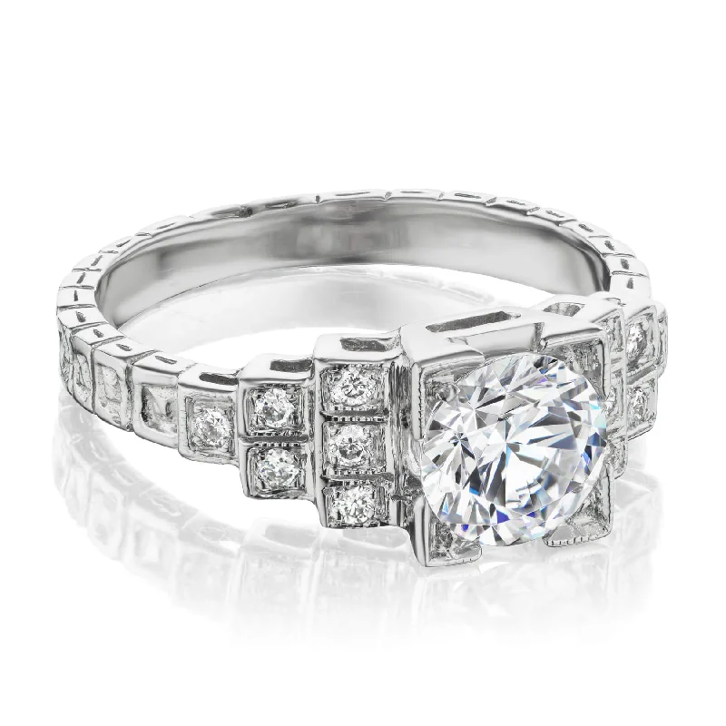 Art Deco Style Engagement Ring