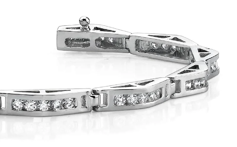 Bridge Link Diamond Bracelet with 3.00 ct.(finished) 2.5mm