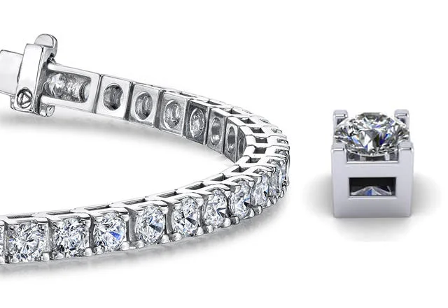 Classic 4 Prong Diamond Tennis Bracelet with 4.00 ct.(finished) 2.75mm