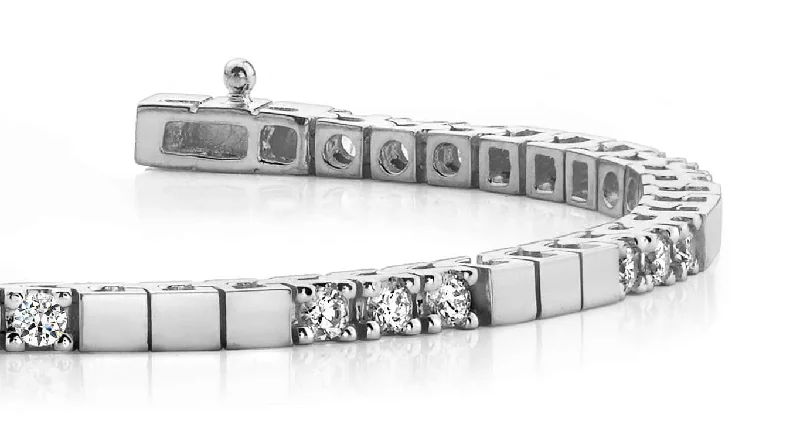 Classic Diamond Block Harmony Diamond Tennis Bracelet with 3.12 ct.(finished) 3.25mm