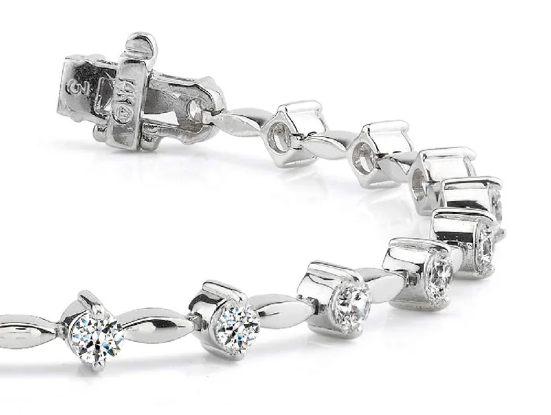 Classic Diamond Link Diamond Bracelet with 3.15 ct.(finished) 3.4mm