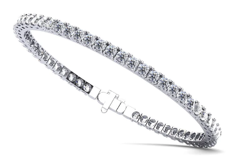 Classic Four Prong Flexible Bangle Diamond  with 3.03 ct.(finished) 2.5mm