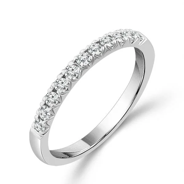 14k White Gold 0.33 ctw Lab-Grown Round Diamond Band