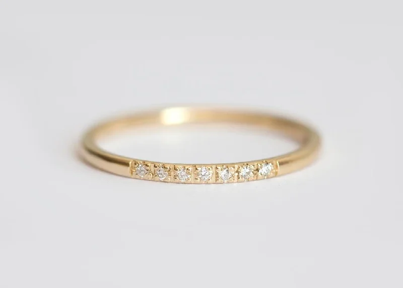 Diamond Ring, 14K Gold Wedding Band