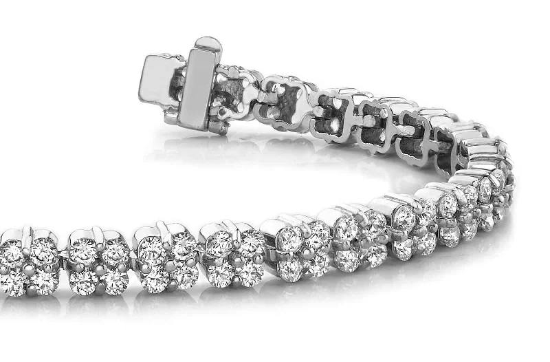 Diamond Squares Diamond Bracelet with 3.96 ct.(finished) 1.75mm