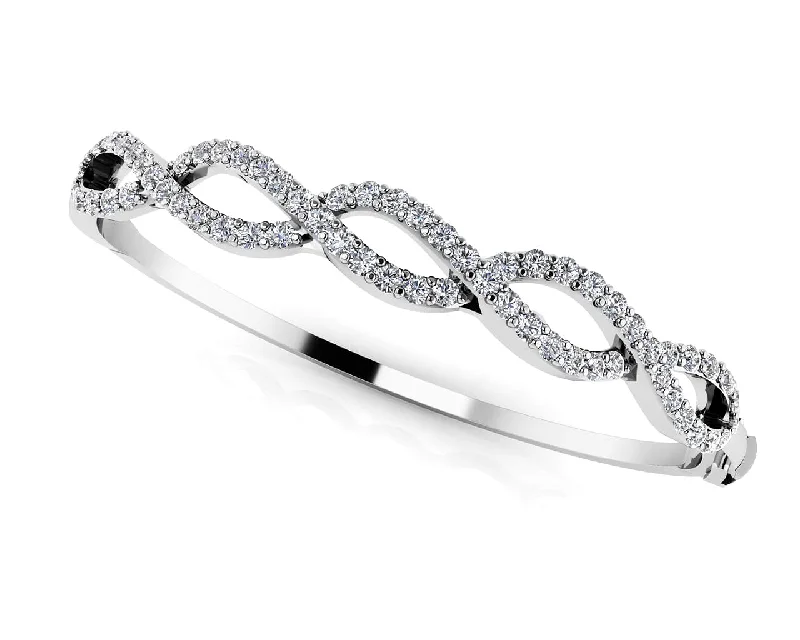 Diamond Woven Rope Bangle Diamond  with 2.11 ct.(finished) 2mm