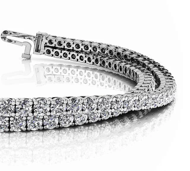 Double Strand Flexible Diamond Bracelet with 5.66 ct.(finished) 2.2mm