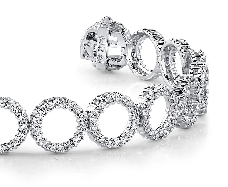 Dripping With Diamonds Circle Link Diamond Bracelet with 5.40 ct.(finished) 1.6mm