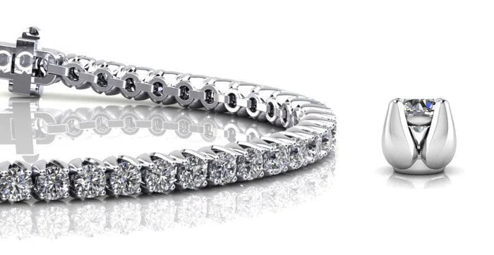 Enchanted Tulip Diamond  Tennis Bracelet with 4.88 ct.(finished) 2.75mm