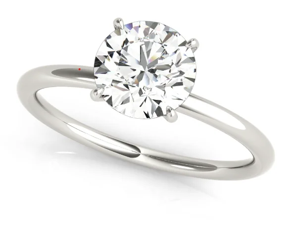 14K White Gold 1.04 CTW Lab-Grown Diamond Round Engagement RING