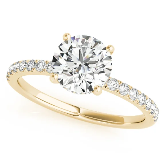 14K Yellow Gold 1.75 CTW Round Lab-Grown Diamond Engagement RING