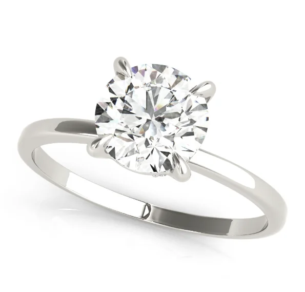 14K White Gold 1.12 CTW Lab-Grown Diamond Round Engagement RING