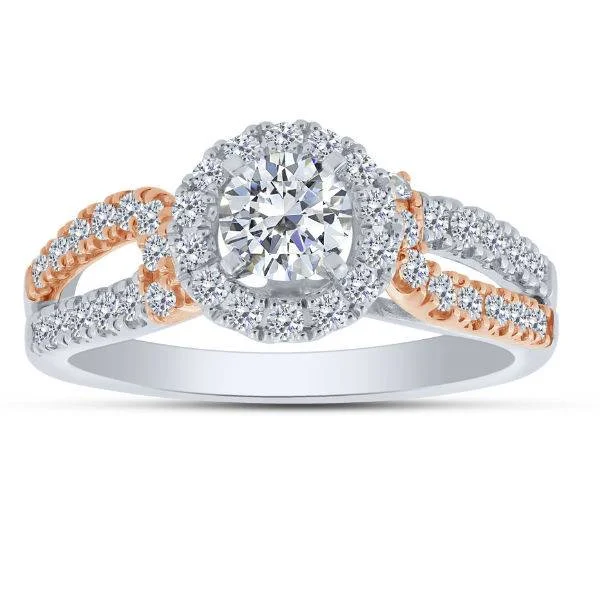 14K Two Tone 0.50 CTW Diamond Engagement Ring