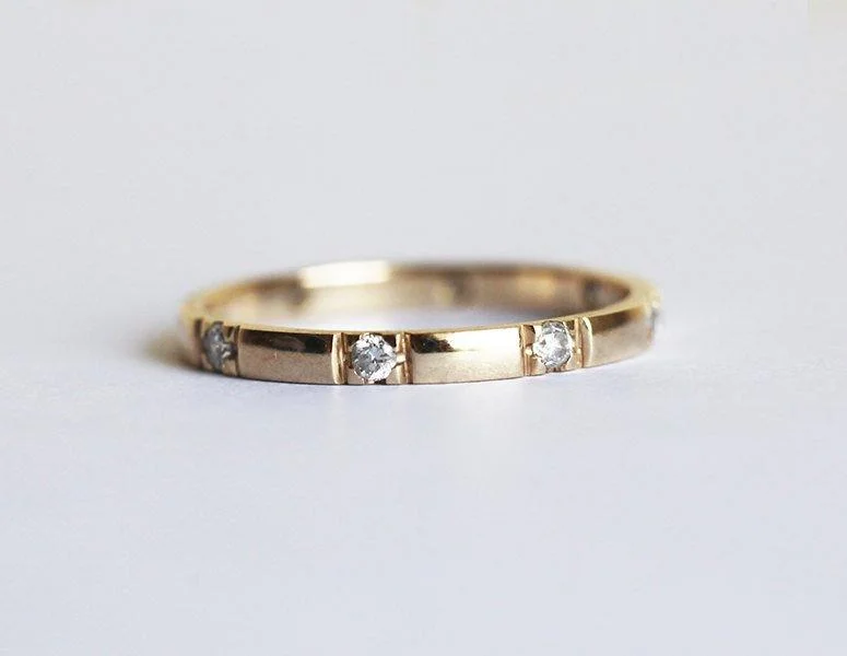 Eternity Diamond Ring, Yellow Gold Diamond Ring