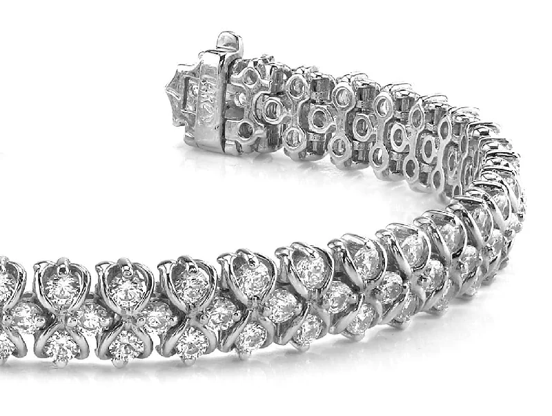 Figure Eight Diamond Link Diamond Bracelet with 4.05 ct.(finished) 1.75mm