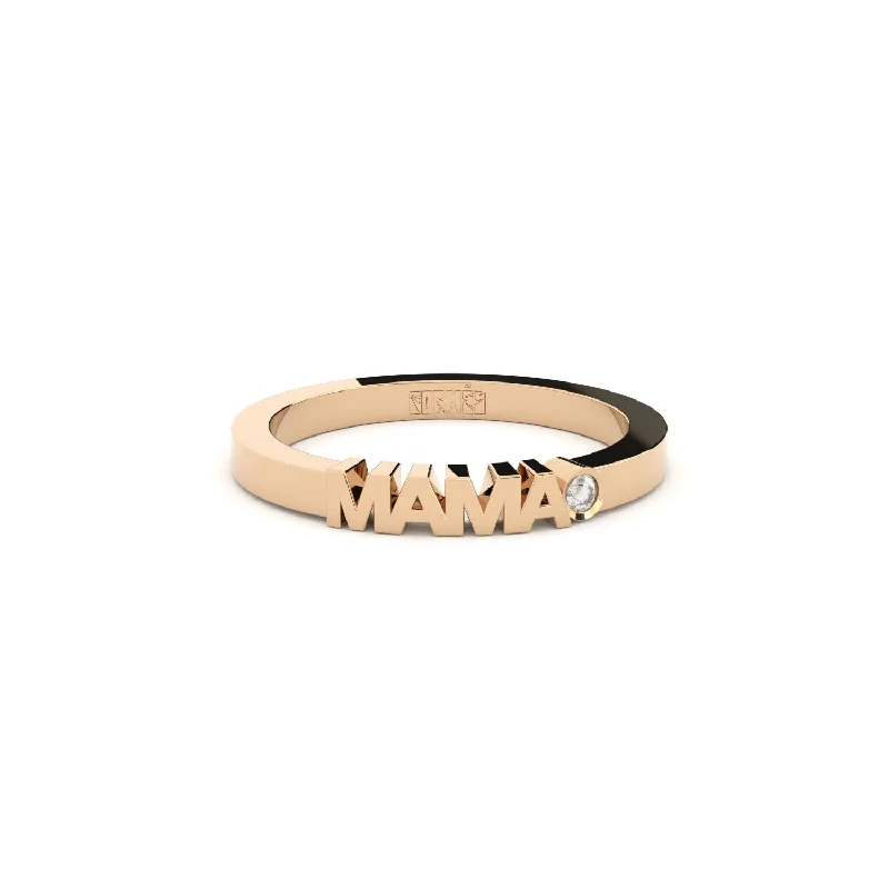 Becoming Mama 14K Rosegold Ring w. Lab-Grown Diamond