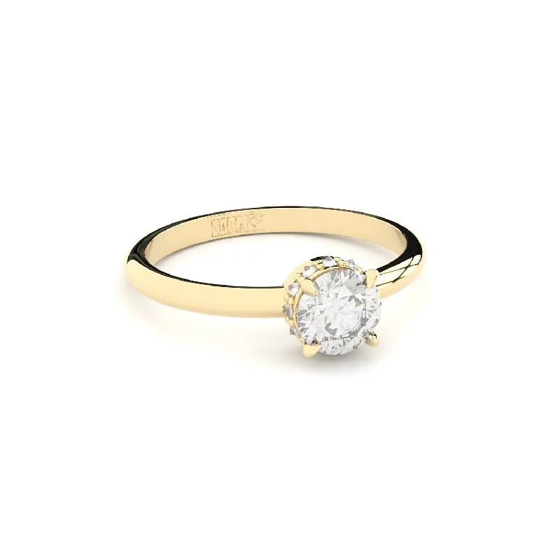 Cosmos Solar 18K Gold Ring w. Lab-Grown Diamonds