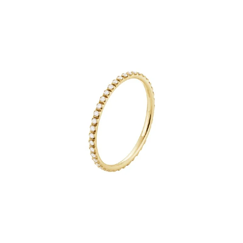 Signature Eternity 18K Gold Ring w. Diamonds